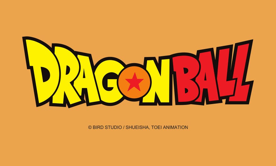 Dragonball logo on orange background