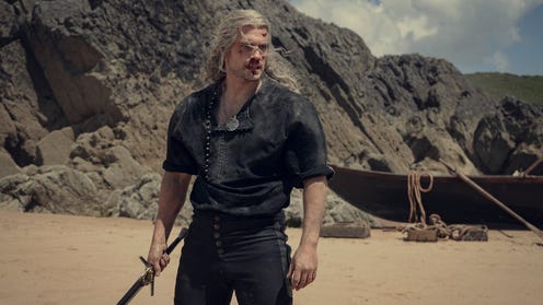 Still image from The Witcher featuring Henry Cavill as The Witcher