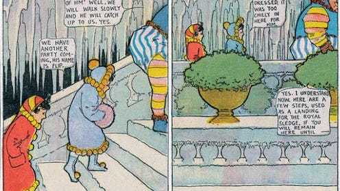 Two cropped Little Nemo panels